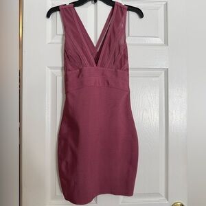 WOW Couture Sleeveless Mini Dress in Rich Pink